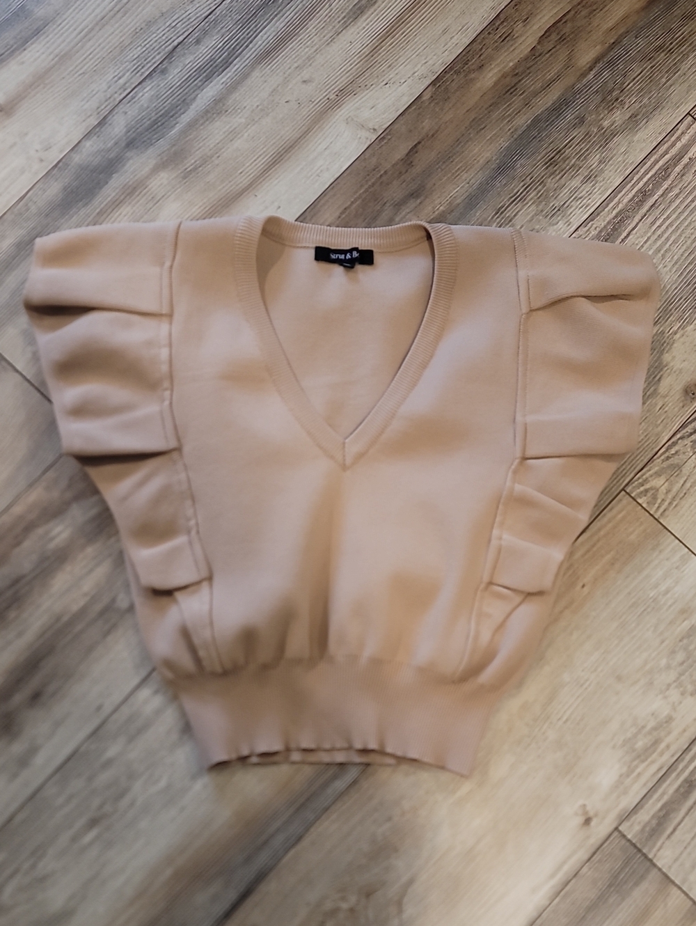 So Cute Ruffle Sleeve Sweater